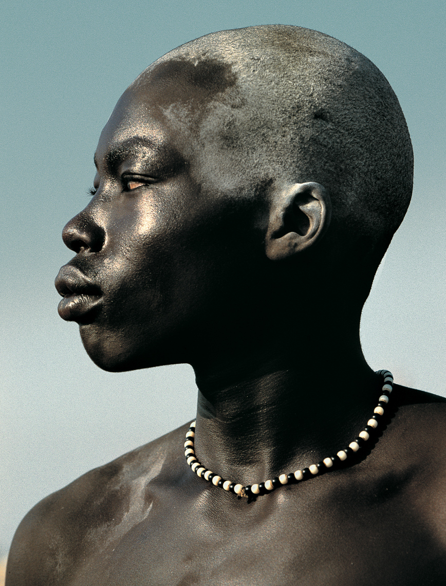 Dinka Wrestler Painted with Oil, South Sudan