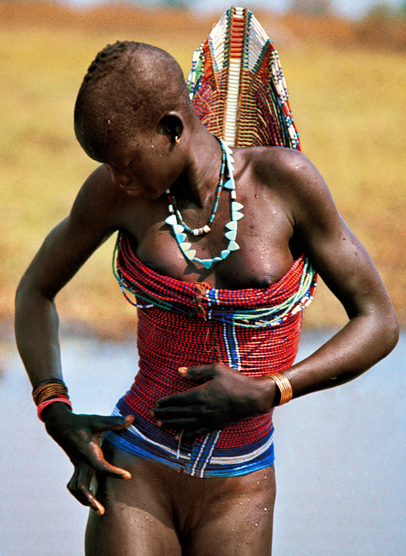 Dinka Girl with Beaded Bodice, South Sudan