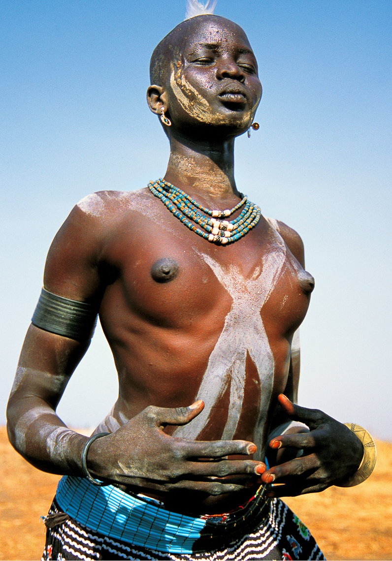 Dinka Woman Daubed with Ash, South Sudan