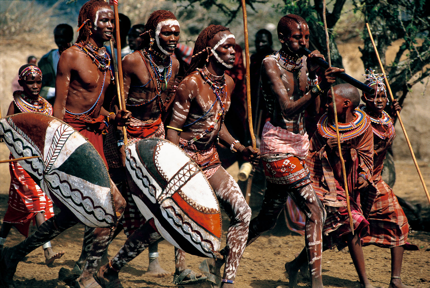 Charging Maasai Warriors