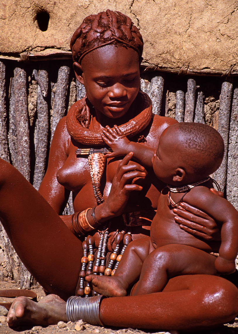 Himba Child with His Older Sister