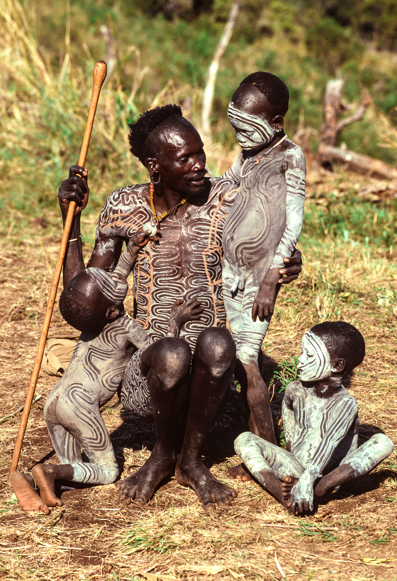 Surma Father with His Children