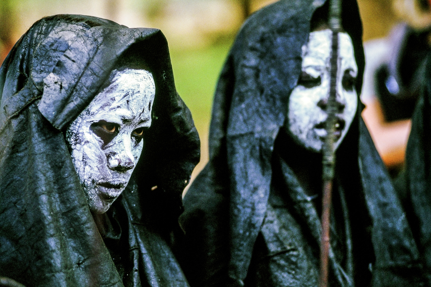 Pokot Female Initiates with White Chalk Make-up, Kenya